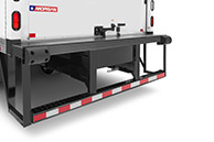 DOT (ICC) under-ride bumper w/ optional side steps, closure plate & bumper blocks