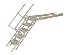 Rear Sliding Ladder Step with Handrails (5 Steps)