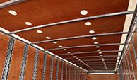 Plywood Ceiling Liner w/ Sky Lights