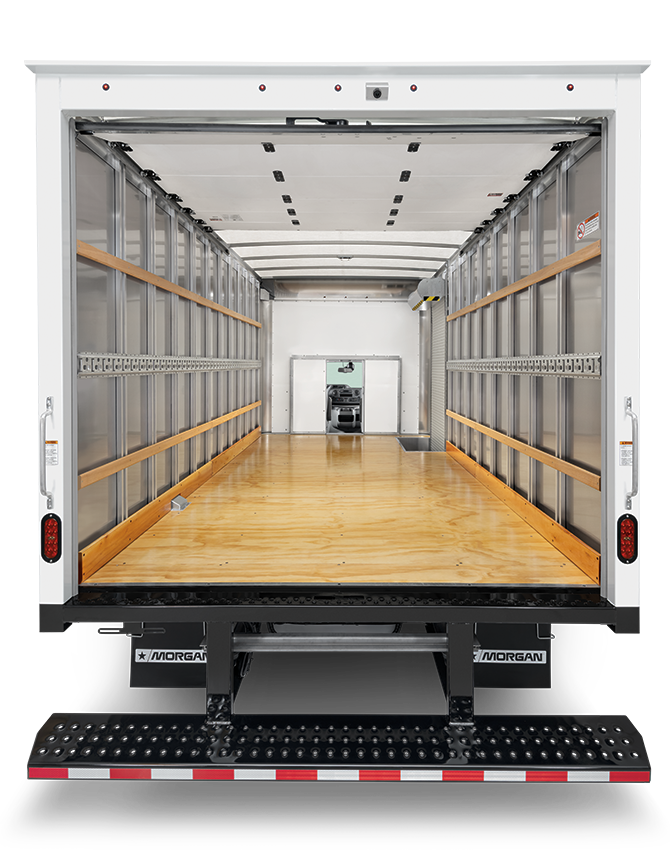 Entry-Level Parcel Van rear view showing into the cargo area