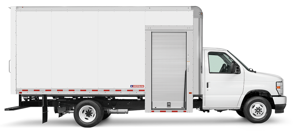 Entry-Level Parcel Van profile view showing the maximizer side door
