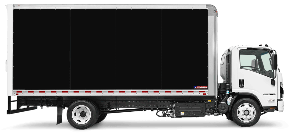 Morgan truck profile showing the multiple custom paint color options applied to the smooth MorganBond sidewall.