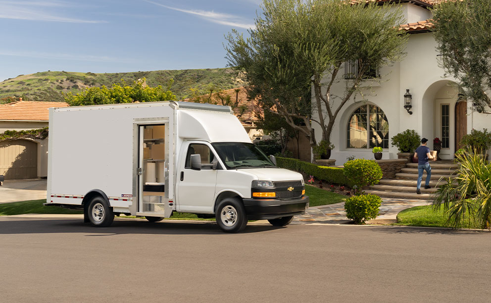 Parcel Van Walk-Through Cab to Back Open