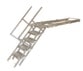 rear sliding ladder step with handrails